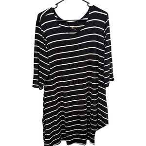 Arizona Jeans Black and White Striped Swing Dress XXL Juniors NWT